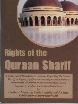 Rights of the Quraan Sharif
