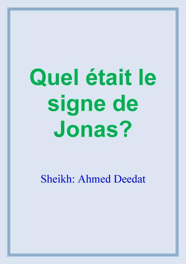 Quel était le signe de Jonas?