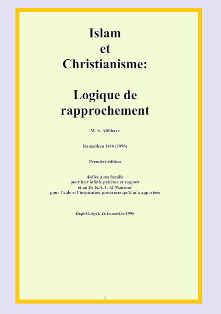 Islam et Christianisme: Logique de rapprochement