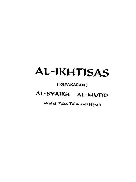 Al-Ikhtisas (Edisi Melayu)