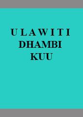 ULAWITI  DHAMBI KUU