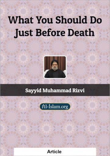 What you should do just before death