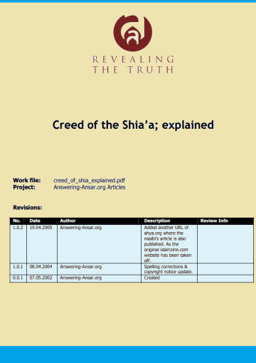Creed of the Shia-Explained