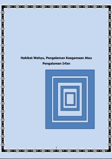 Hakikat Wahyu, Pengalaman Keagamaan Atau Pengalaman Irfan