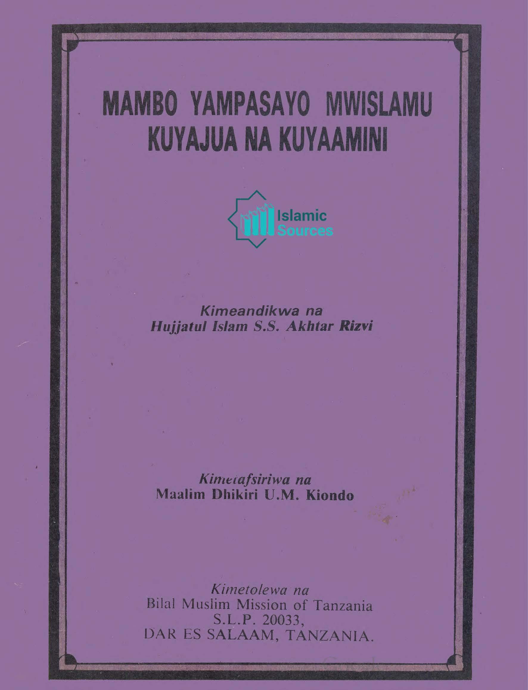 MAMBO YAMPASAYO MUISLAMU KUYAJUA NA KUYAAMINI